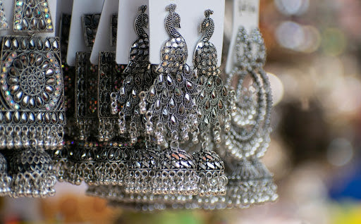 Mirror jhumka sets