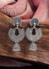 Afgani German Silver Oxidized Jhumki Earrings for Women (DESIGN 1019)