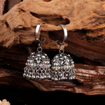 Afgani German Silver Oxidized Jhumki Earrings for Women (DESIGN 1040)