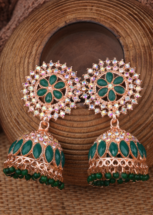 Afgani German Silver Oxidized Jhumki Earrings for Women (DESIGN 1056)