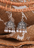 Afgani German Silver Oxidized Jhumki Earrings for Women (DESIGN 1057)