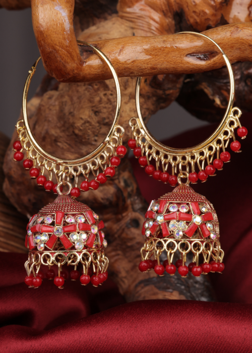 Afgani German Silver Oxidized Jhumki Earrings for Women (DESIGN 1064)