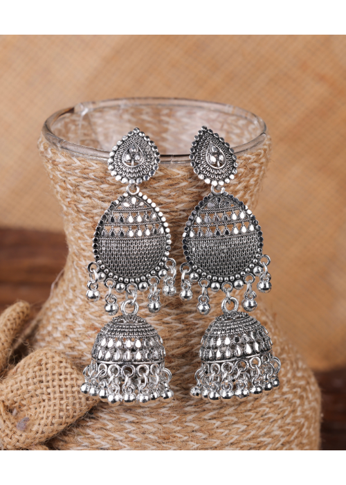 Double Jhumki Long Earrings – Amazel Designs