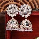 Afgani German Silver Oxidized Jhumki Earrings for Women (DESIGN 1095)