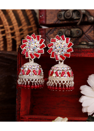 Afgani German Silver Oxidized Jhumki Earrings for Women (DESIGN 1101)