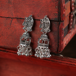 Afgani German Silver Oxidized Jhumki Earrings for Women (DESIGN 1109)