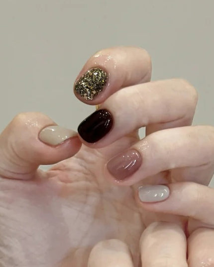 Elegant Minimalist Press-On Nail Set (24pcs) (DESIGN 7552)