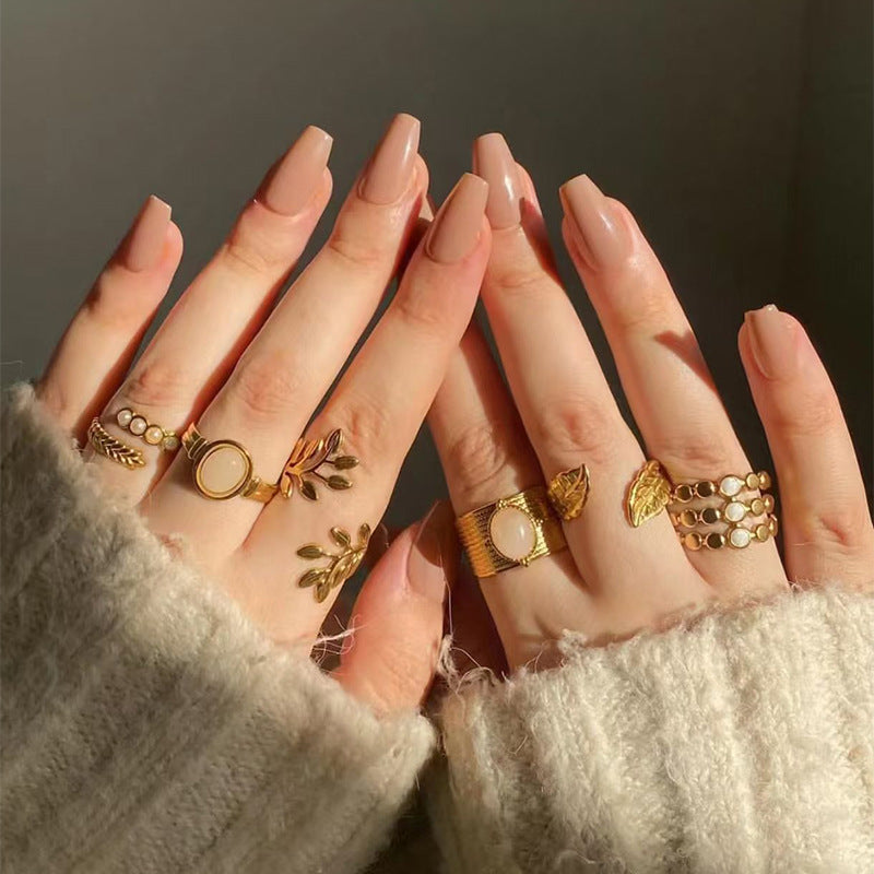 Elegant Minimalist Press-On Nail Set (24pcs) (DESIGN 7381)