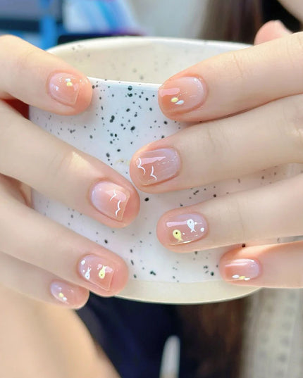 Elegant Minimalist Press-On Nail Set (24pcs) (DESIGN 7595)