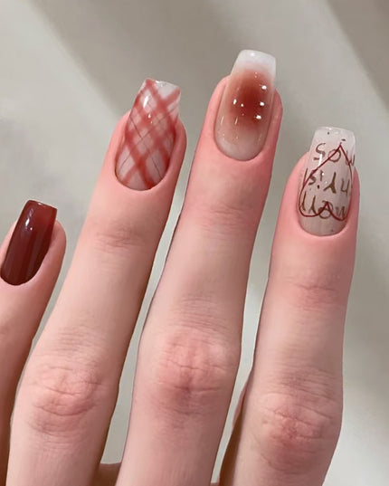 Elegant Minimalist Press-On Nail Set (24pcs) (DESIGN 7631)