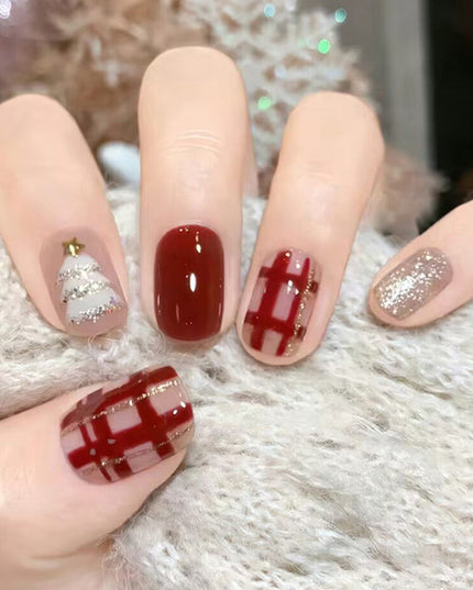 Elegant Minimalist Press-On Nail Set (24pcs) (DESIGN 7543)