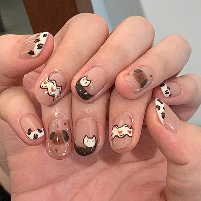 Elegant Minimalist Press-On Nail Set (24pcs) (DESIGN 7619)
