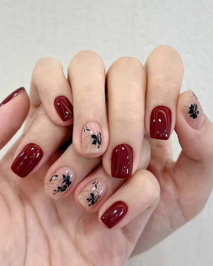 Elegant Minimalist Press-On Nail Set (24pcs) (DESIGN 7598)