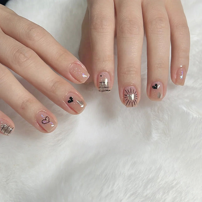 Elegant Minimalist Press-On Nail Set (24pcs) (DESIGN 7554)