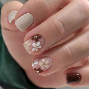 Elegant Minimalist Press-On Nail Set (24pcs) (DESIGN 7433)