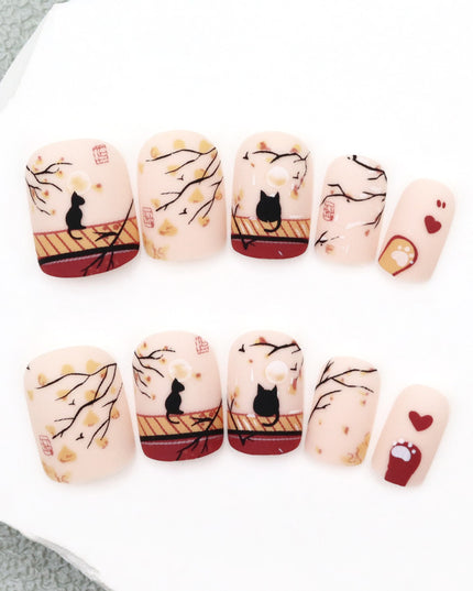 Elegant Minimalist Press-On Nail Set (24pcs) (DESIGN 7553)