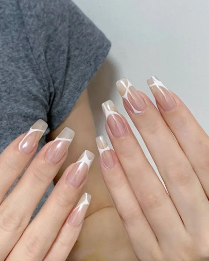 Elegant Minimalist Press-On Nail Set (24pcs) (DESIGN 7566)