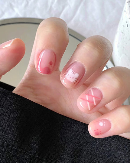 Elegant Minimalist Press-On Nail Set (24pcs) (DESIGN 7664)
