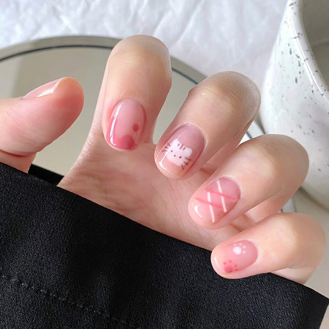 Elegant Minimalist Press-On Nail Set (24pcs) (DESIGN 7664)