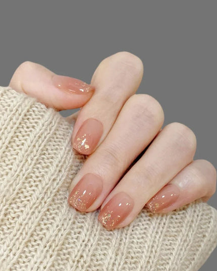 Elegant Minimalist Press-On Nail Set (24pcs) (DESIGN 7666)