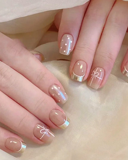 Elegant Minimalist Press-On Nail Set (24pcs) (DESIGN 7657)