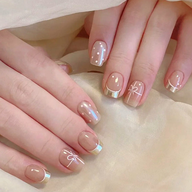 Elegant Minimalist Press-On Nail Set (24pcs) (DESIGN 7657)