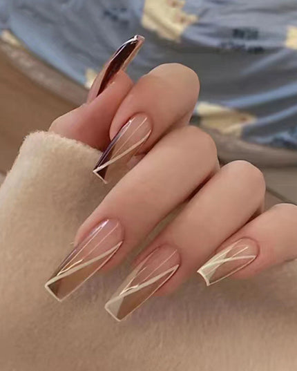 Elegant Minimalist Press-On Nail Set (24pcs) (DESIGN 7369)