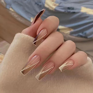 Elegant Minimalist Press-On Nail Set (24pcs) (DESIGN 7369)
