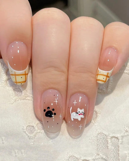 Elegant Minimalist Press-On Nail Set (24pcs) (DESIGN 7623)