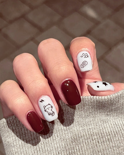 Elegant Minimalist Press-On Nail Set (24pcs) (DESIGN 7609)