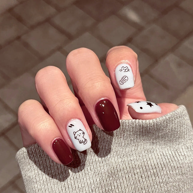 Elegant Minimalist Press-On Nail Set (24pcs) (DESIGN 7609)