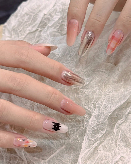 Elegant Minimalist Press-On Nail Set (24pcs) (DESIGN 7663)