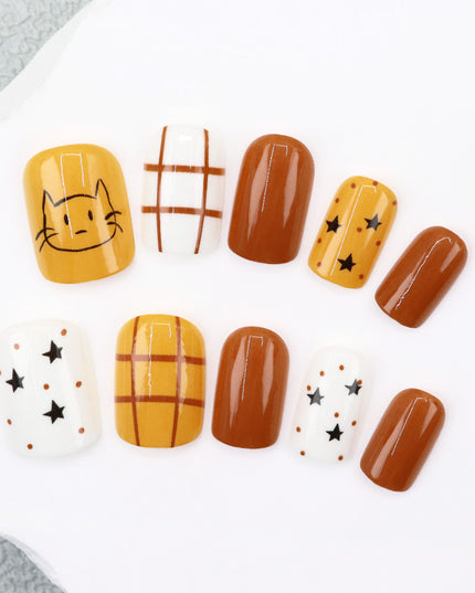 Elegant Minimalist Press-On Nail Set (24pcs) (DESIGN 7585)