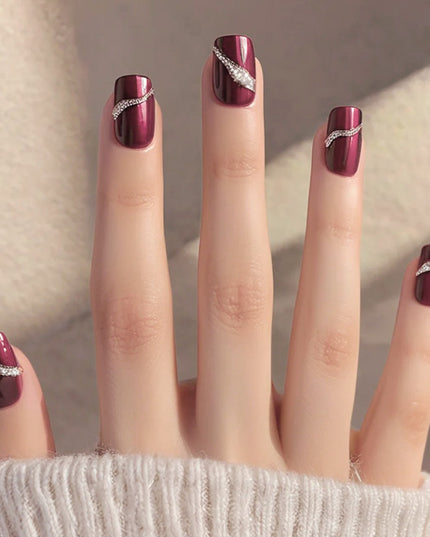 Elegant Minimalist Press-On Nail Set (24pcs) (DESIGN 7604)