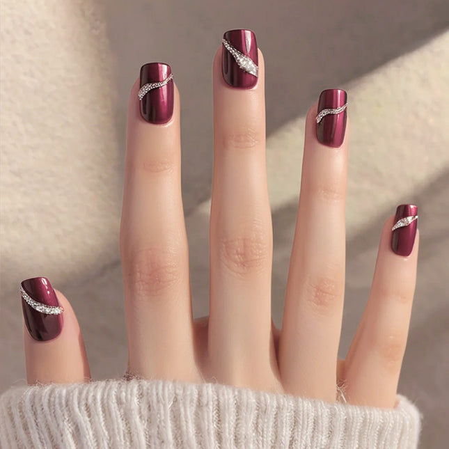 Elegant Minimalist Press-On Nail Set (24pcs) (DESIGN 7604)