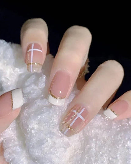 Elegant Minimalist Press-On Nail Set (24pcs) (DESIGN 7443)