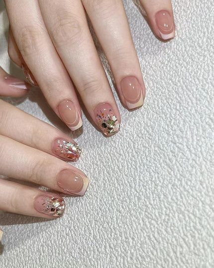 Elegant Minimalist Press-On Nail Set (24pcs) (DESIGN 7517)