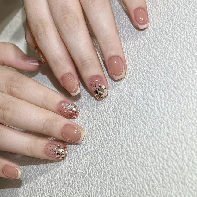 Elegant Minimalist Press-On Nail Set (24pcs) (DESIGN 7517)
