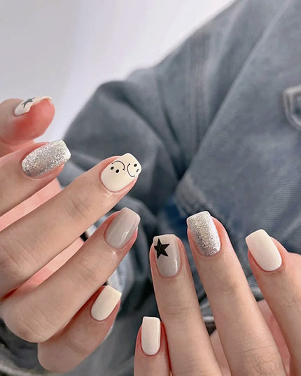 Elegant Minimalist Press-On Nail Set (24pcs) (DESIGN 7547)