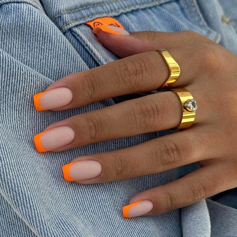 Elegant Minimalist Press-On Nail Set (24pcs) (DESIGN 7348)