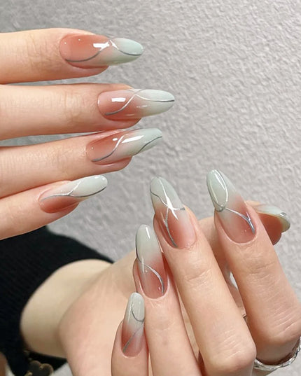 Elegant Minimalist Press-On Nail Set (24pcs) (DESIGN 7641)