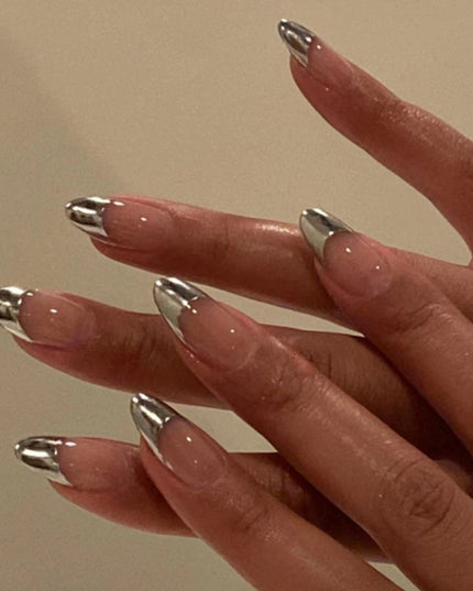 Elegant Minimalist Press-On Nail Set (24pcs) (DESIGN 7386)