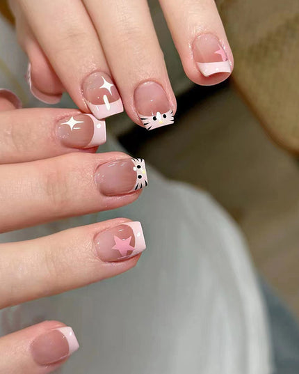 Elegant Minimalist Press-On Nail Set (24pcs) (DESIGN 7417)
