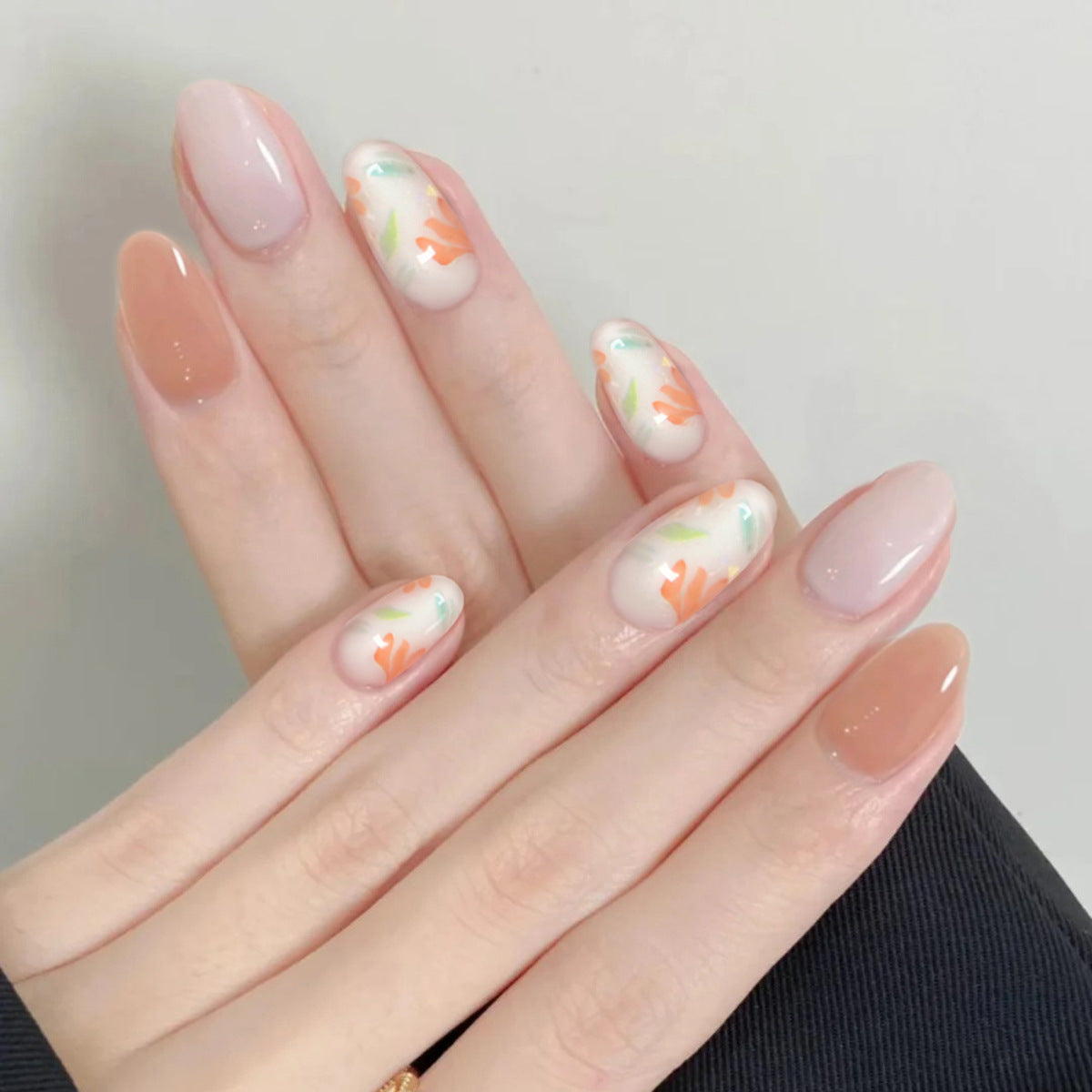 Elegant Minimalist Press-On Nail Set (24pcs) (DESIGN 7356)