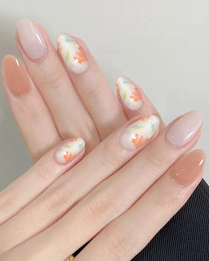 Elegant Minimalist Press-On Nail Set (24pcs) (DESIGN 7356)