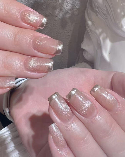 Elegant Minimalist Press-On Nail Set (24pcs) (DESIGN 7402)
