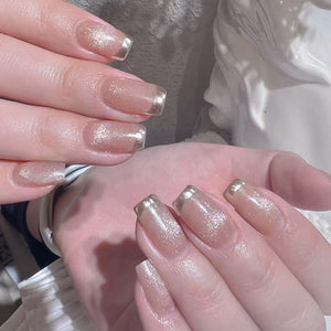 Elegant Minimalist Press-On Nail Set (24pcs) (DESIGN 7402)
