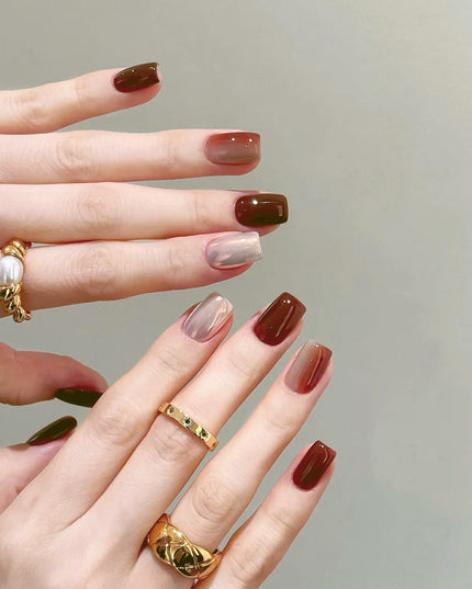 Elegant Minimalist Press-On Nail Set (24pcs) (DESIGN 7640)