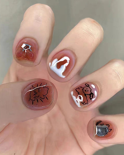 Elegant Minimalist Press-On Nail Set (24pcs) (DESIGN 7461)