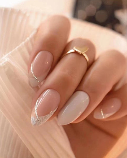 Elegant Minimalist Press-On Nail Set (24pcs) (DESIGN 7391)